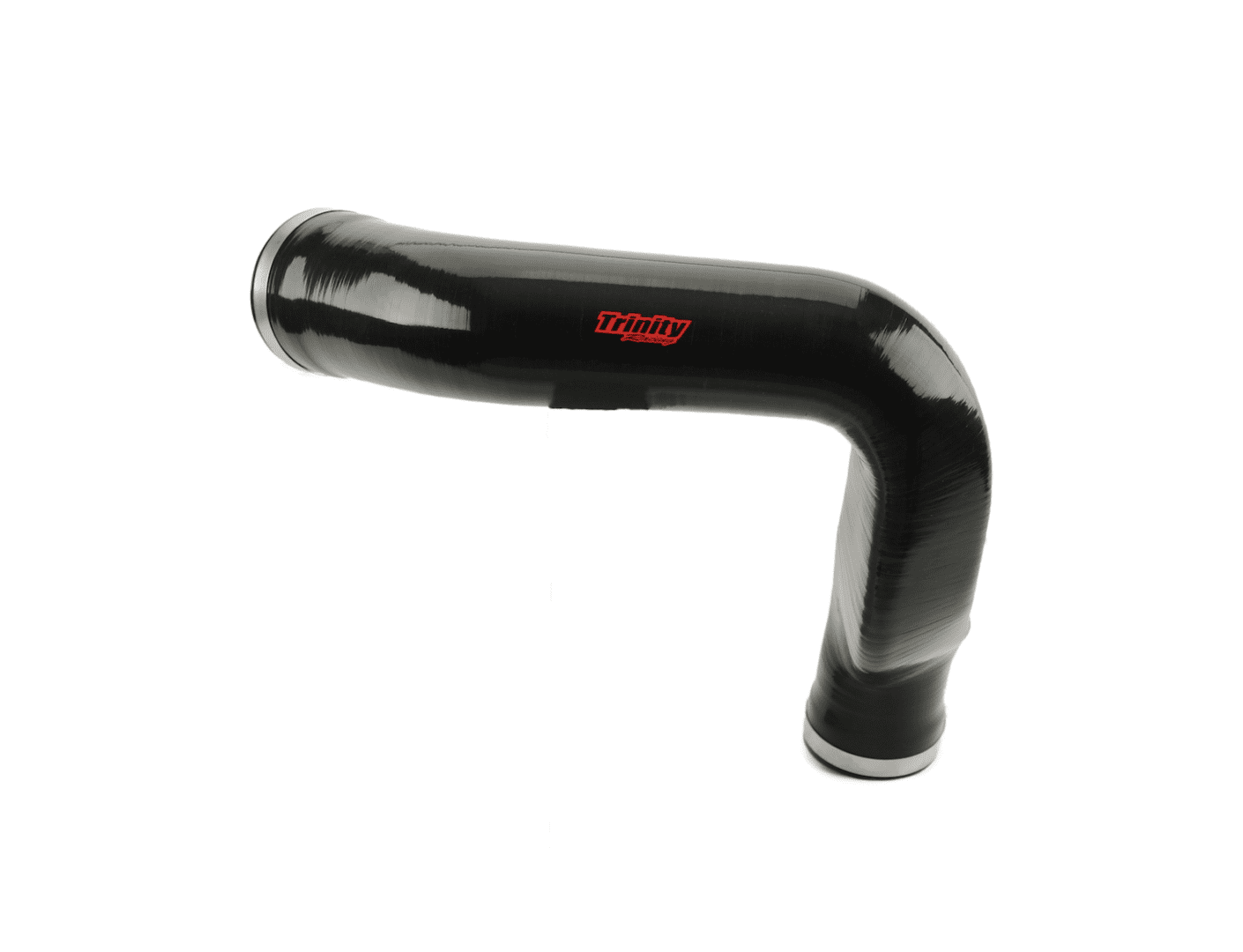 A black hose is bent to the side.