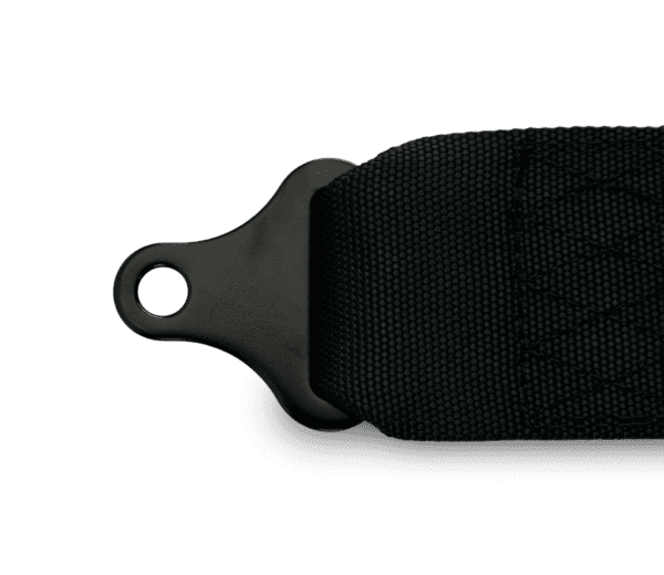 A black strap with an opening on the end of it.