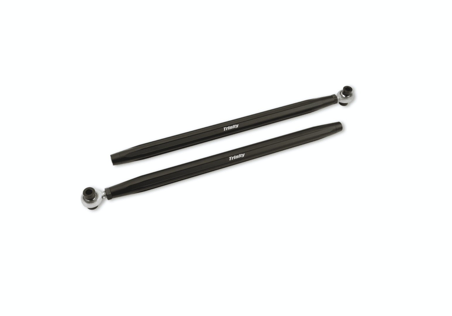 A pair of black rods with silver ends.